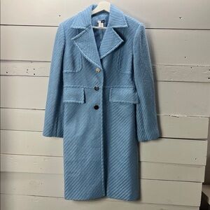 GRACE DANE LEWIS COAT "CANNES" CADET BLUE - SIZE 8